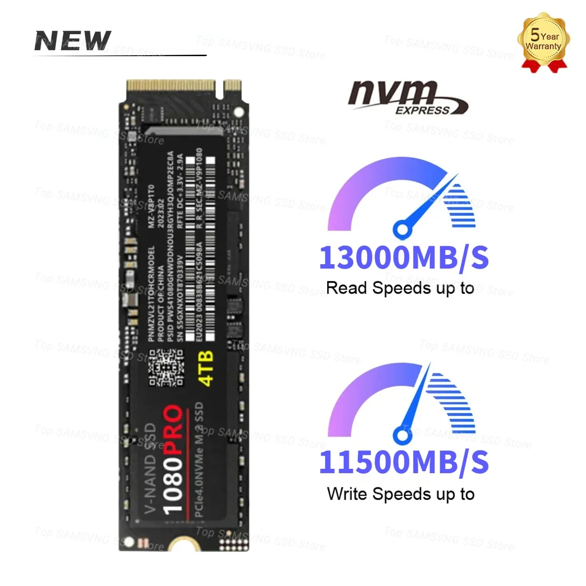 

Original 1080PRO Hard Disk SSD 1TB 2TB 4TB M2 Nvme Pcie M2 2280 Drive Internal Solid State Disk 4TB SSd Nvme M2 For PS5 Desktop