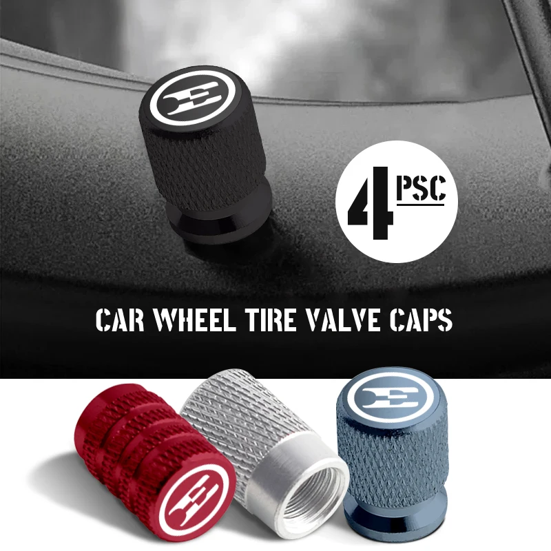 Premium Car Accessories: Stylish E Logo Wheel Valve Caps & Emblem Badge Set