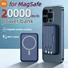 Xiaomi 20000mAh Magnetic Power Bank Digital Display With 3 Cables Mobile Powerbank for Magsafe Charging for iPhone Huawei 1
