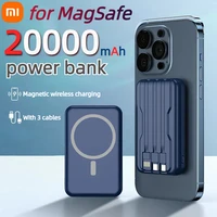 Xiaomi 20000mAh Magnetic Power Bank Digital Display With 3 Cables Mobile Powerbank for Magsafe Charging for iPhone Huawei 1