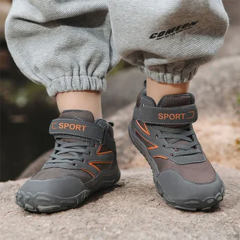 Wide Toe Children Snow Boots Little/Big Kids Minimalist Barefoot Shoes New Non-slip Boys Casual Shoes Comfortable Kid's Boot 2