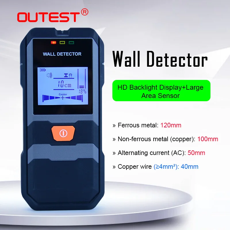 OUTEST Digital Wall Detector Steel Bars/Wire Copper/ Pipes/cables