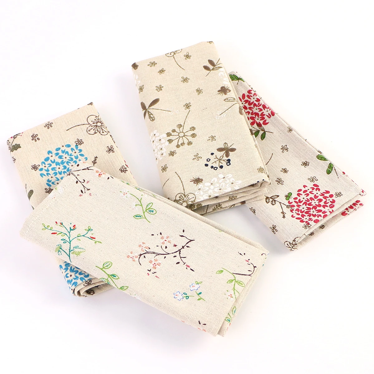 Set di 6 tovaglioli di Stoffa di Lino in Cotone Naturale Decorazione da Tavolo Cucina da Pranzo Cena caffetteria Ristorante 40x40 cm, per la Famiglia per Matrimoni Cocktail e partenza(Verde Scuro