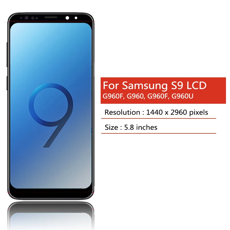 Display TFT di Qualità S9 per Samsung S9 LCD G960 G960F G960N G9600 G960U, Schermo Touch con Digitalizzatore e Cornice di Ricambio - Image 2