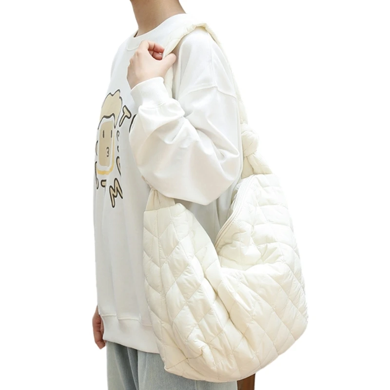 Vintage Puffer Bag Large Capacity Handbags Shoulder Bags for Girl Women