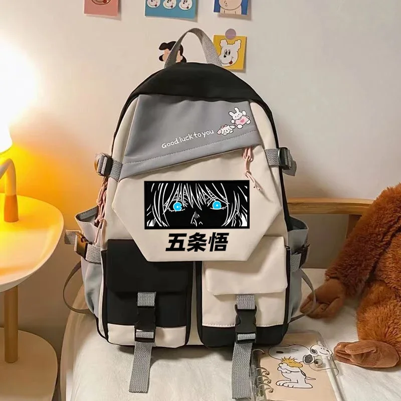 Anime School Bags Jujutsu Kaisen Gojo Satoru Itadori Sukuna JJK Gojo Sensei Bookbag Girls Women School Backpack Bag Rugzak 3