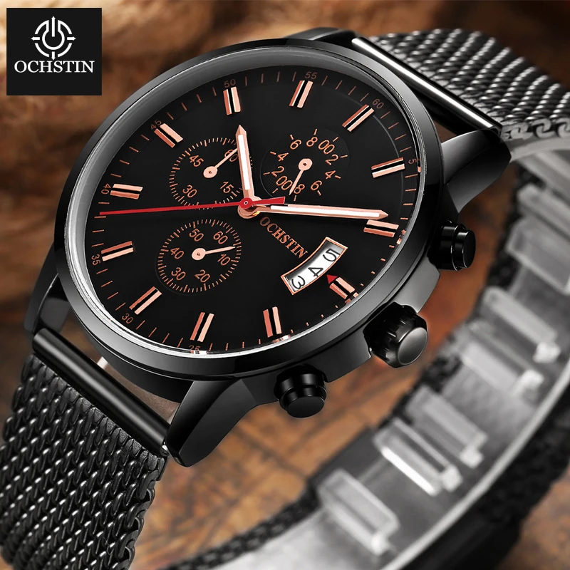 OCHSTIN Fashion Trend High-end Watch Multifunction Quartz Movement Hot Model Pilot Series 2024 Men's Quartz Watch