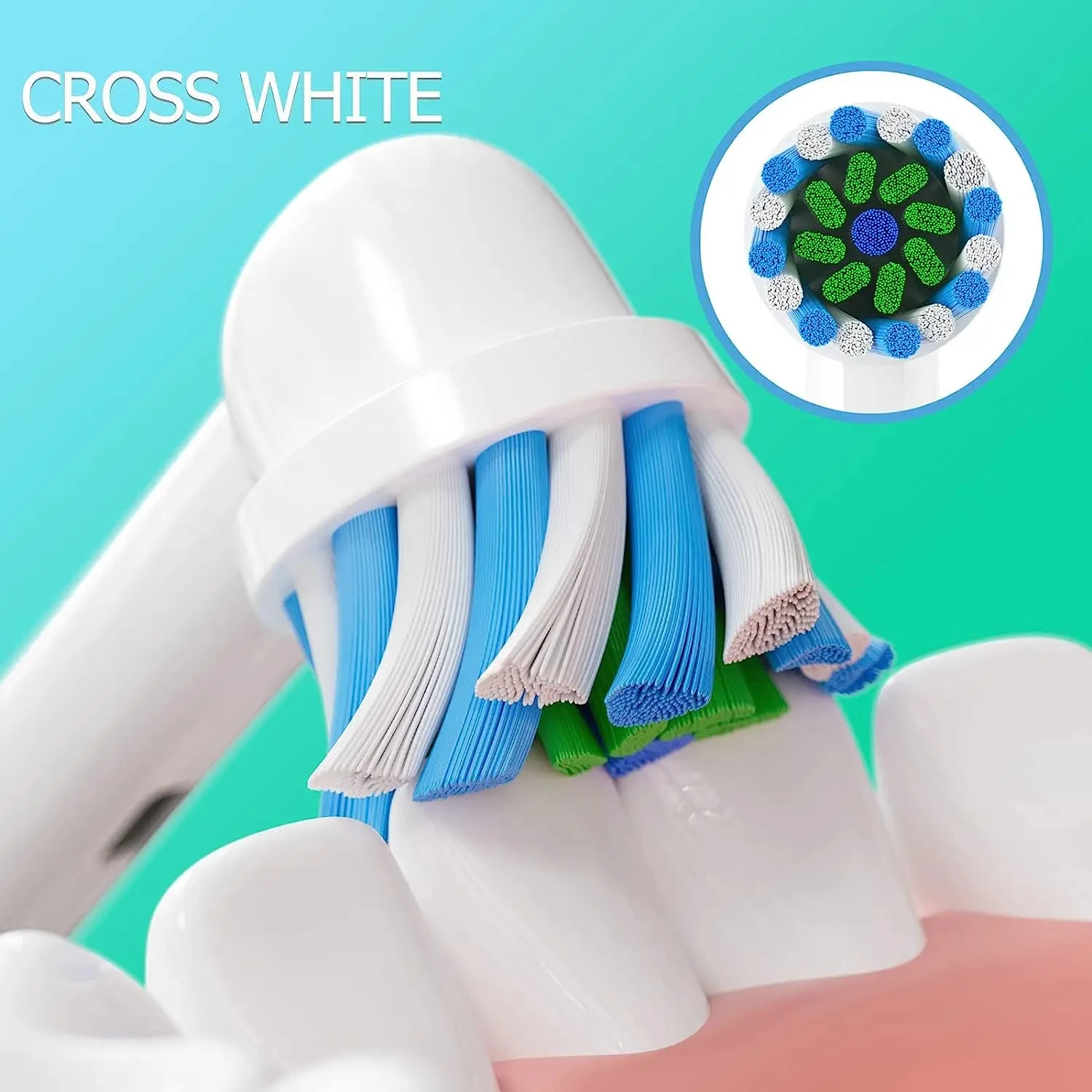 Braun Oral B 전동 칫솔과 호환되는 4pcs 칫솔 헤드, Oral B Vitality Pro 1000 2000 용 교체 브러시 헤드