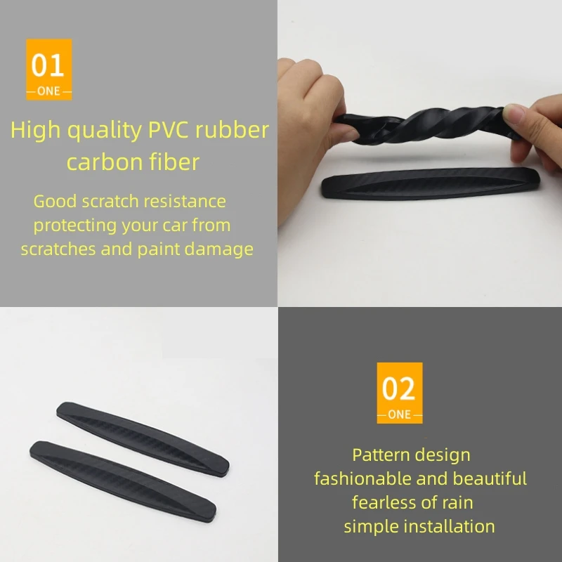Car Bumper Guard Strip 4Pc Anti Collision Car Sticker Door Edge Guards Trim Molding Protection