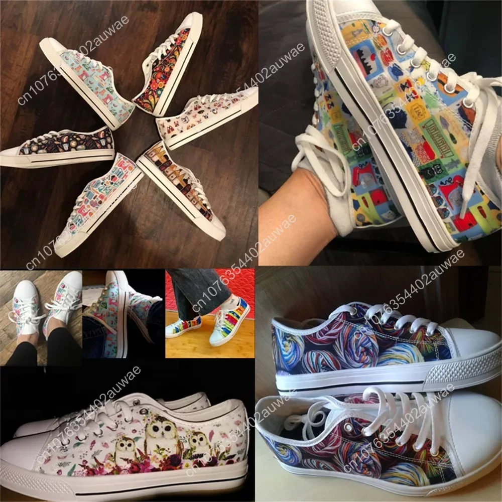 Game Genshin Impact Women Sneaker Anime Teenager Girl Black Low Top Canvas Shoe Breathable Casual Designer Shoes