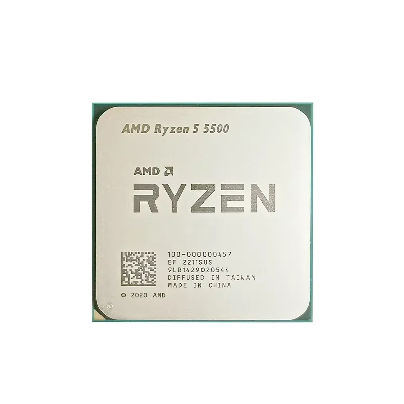 AMD Ryzen 5 5500 L3=16M 게이밍 프로세서 DDR4 소켓 AM4 R5 5500 새 제품 3.6GHz 6코어 12스레드 65W 7NM (팬 없음)