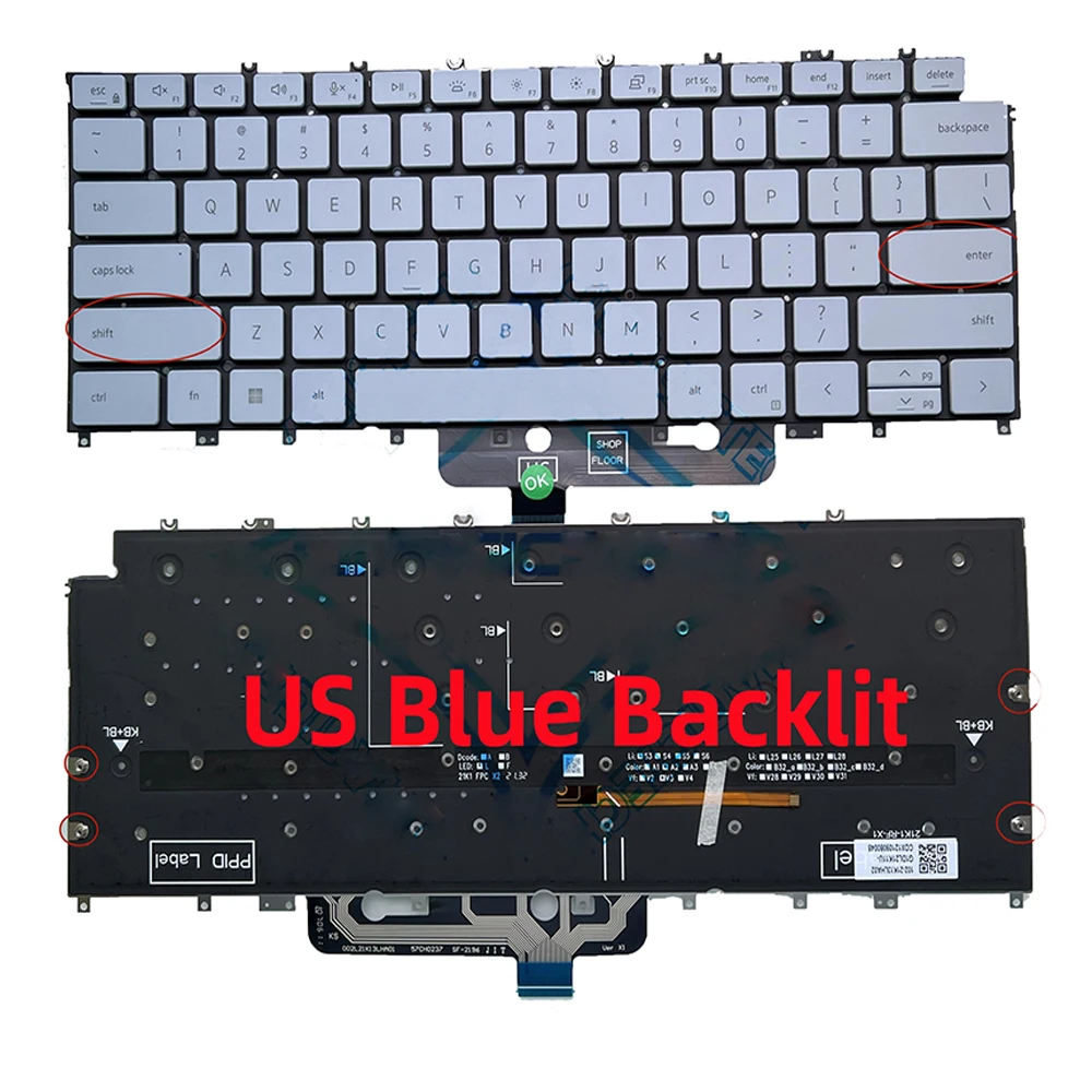 Tastiera Per Laptop Retroilluminata Usa Per Dell Xps 13 9315 13-9315 Tastiera Per Laptop Notebook Teclado 0 Tkh4F Retroilluminazione