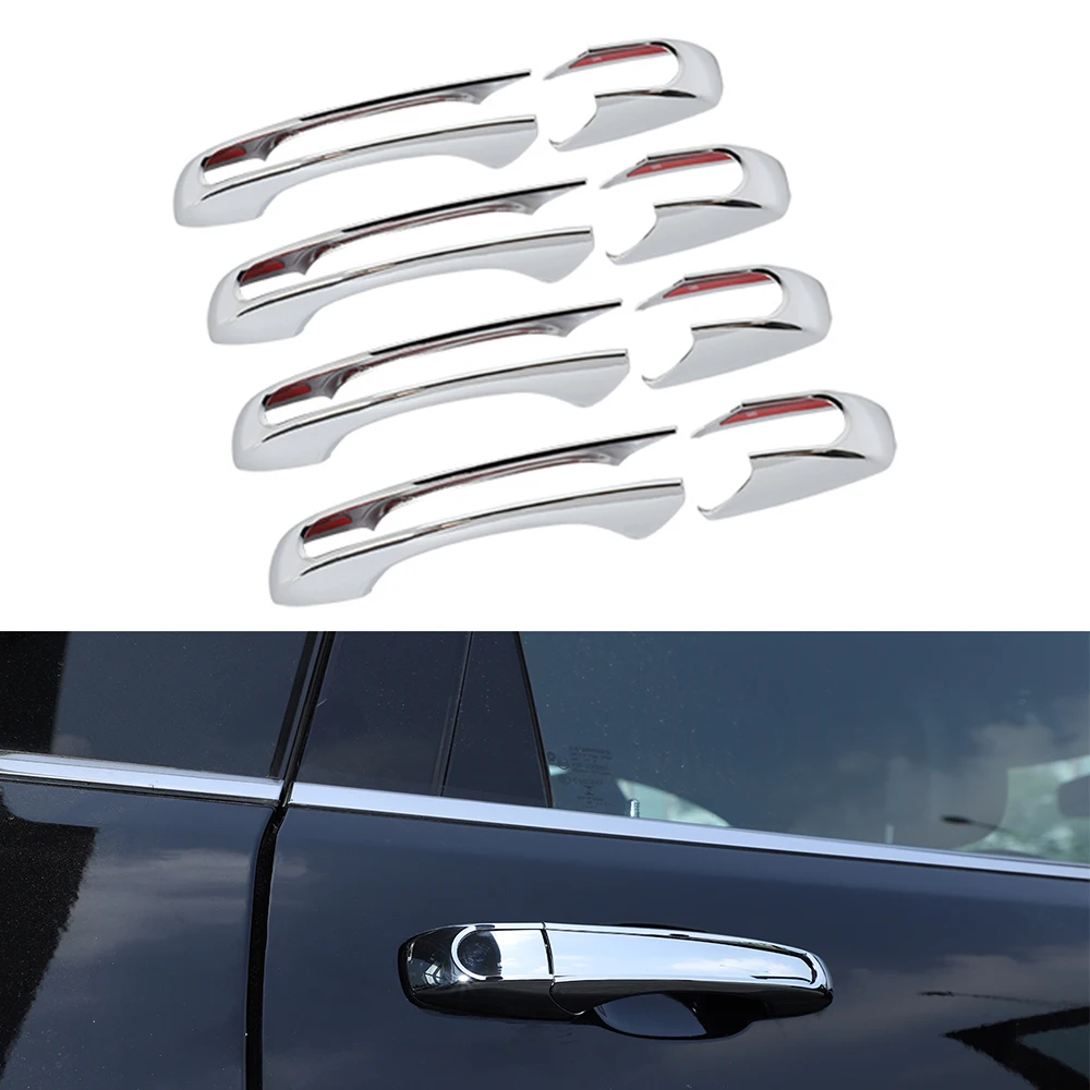 

For Jeep Grand Cherokee 2011-2020 Car Exterior Door Handle Grab Cover Trim Chrome ABS Auto Styling Accessory