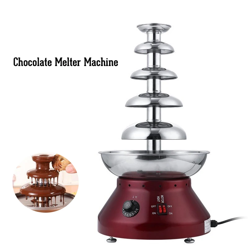 Chocolate Fountain Chocolate Melting Pot With Heating Fondue Waterfall Hotpot Machine