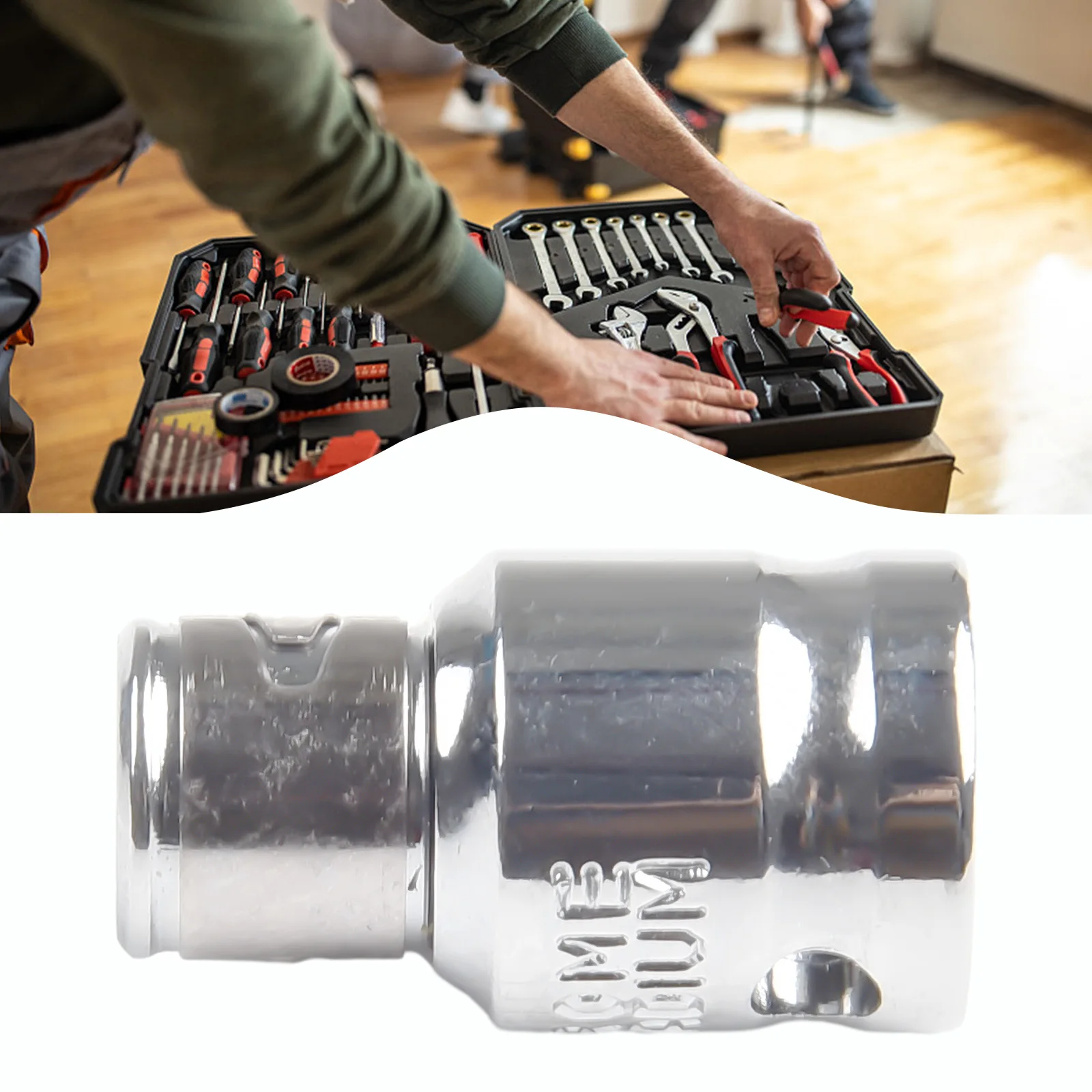 

Durable Practical Hand Tools Socket Adapter For Ratchet Wrench Screwdriver Bit Silver Socket Wrench To 1/4 Hex