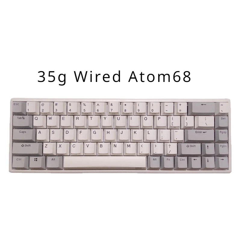Niz-Atom68有線キーボード、容量性、45g、35g、トップスタイル、ドーム 