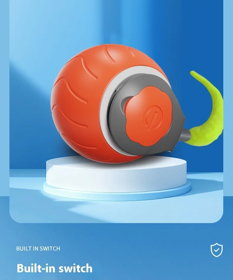 Description Picture 4 of itemInteractive Cat Toys Ball Automatic Rolling Ball Faux Tail Rechargeable Smart Pet Electric Toy Dog Cat Training Imitate Mouse