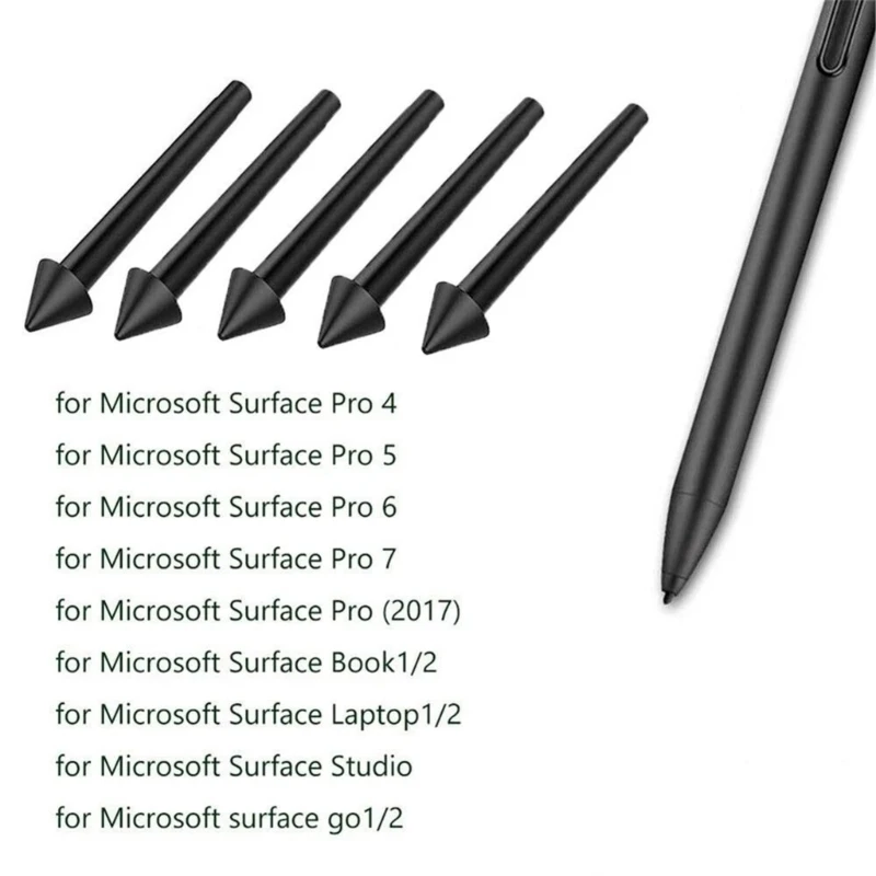 Confezione Da 5 Punte Ricambio, Ricariche Per Penna Stilo Surface 7/6/5/4/Book/Studio/Go