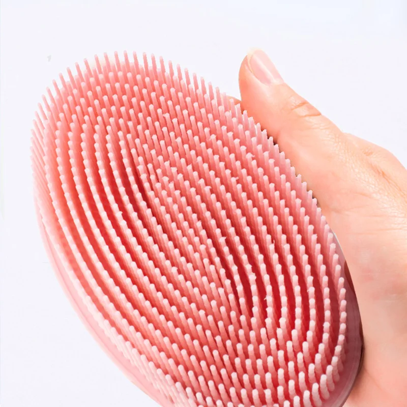 Spazzola da bagno in Silicone massaggio pulito spazzola da bagno per tutto il corpo spazzola da bagno per Shampoo in Silicone per bambini - immagine 3