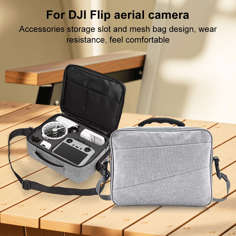 STARTRC PHOTO Flip Drone Bolsa para dji Flip Fly More Combo, Bolso de Hombro portátil de Cuero PU Puede organizar RC2 / RC-N3 Remoto