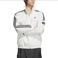 adidas Originals RETRO TREFOIL Veste rétro à col montant et manches longues color-block (unisexe) Blanc vif JI7535 2