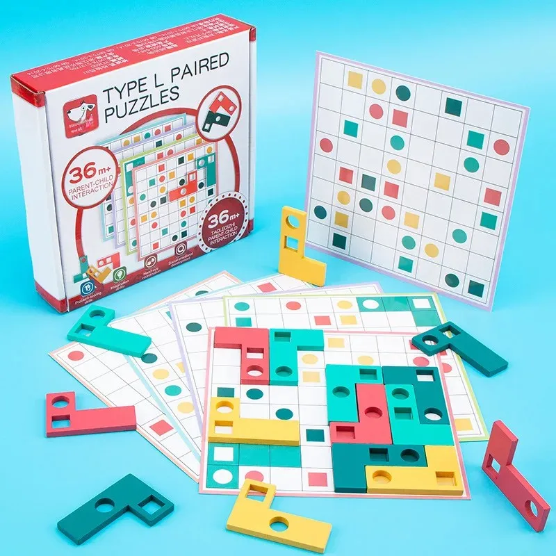 Tabletop Puzzle Game for Children's Logical Thinking Training Russian Blocks Baby Puzzle Educational