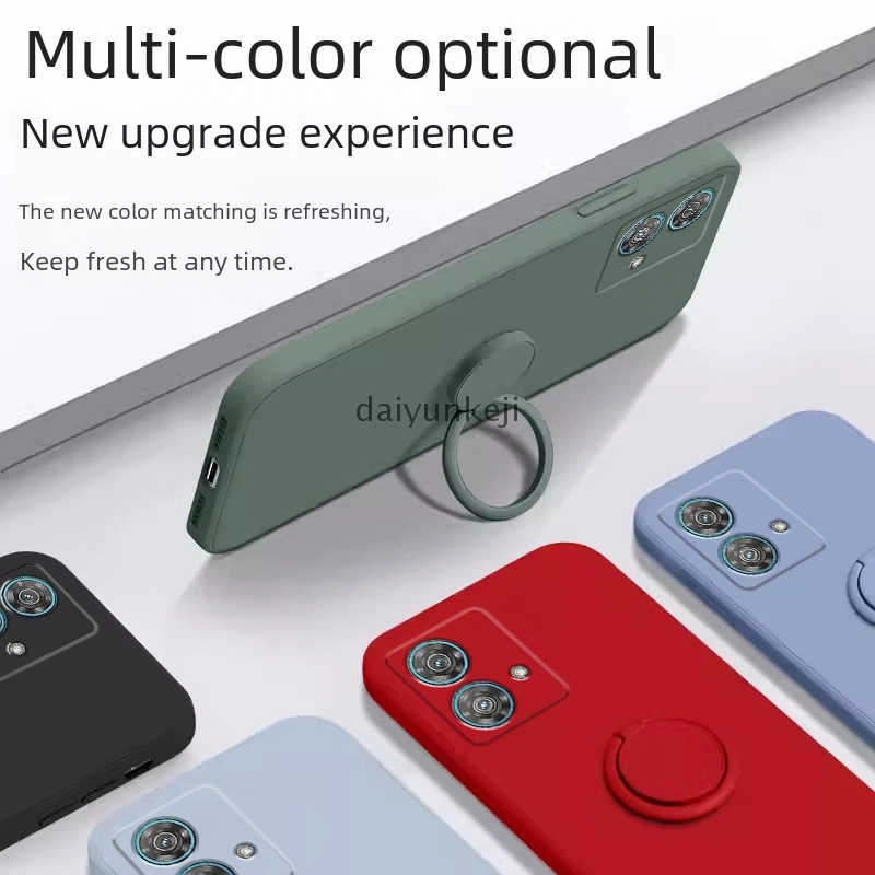 Sleek Silicone Phone Case with Ring Holder Attachment