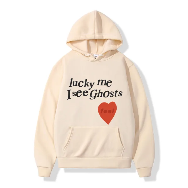 Lucky Me I See Ghost love Print Mens Hooded 3