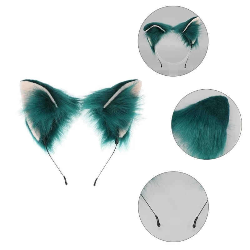 

Cute Animal Anime Rabbit Foxes Fur Ear Headband Hair Hoops Cosplay Hairband Headwear Hair Accessories