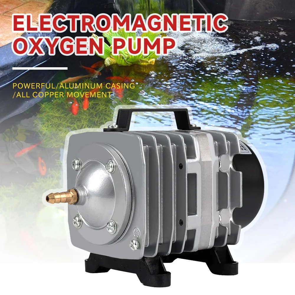 

High Power AC E-magnetic Air Pump Fish Pond Oxygen Pump 25W 30W ACO-208 ACO-308 Aquarium Air Pump Pond Aerator Pump