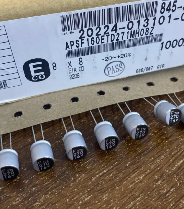 30pcs/lot original JAPAN APSF160ETD271MH08Z NIPPON 270UF 16V PSF Solid State Capacitor 8*8 free shipping kits solid state relay business