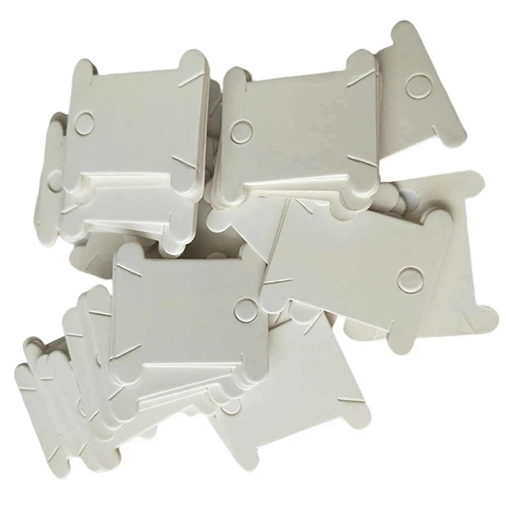Description Picture 6 of item200x Hard Cardboard Floss Bobbins Thread Bobbin Needlework Tool Holder Spool
