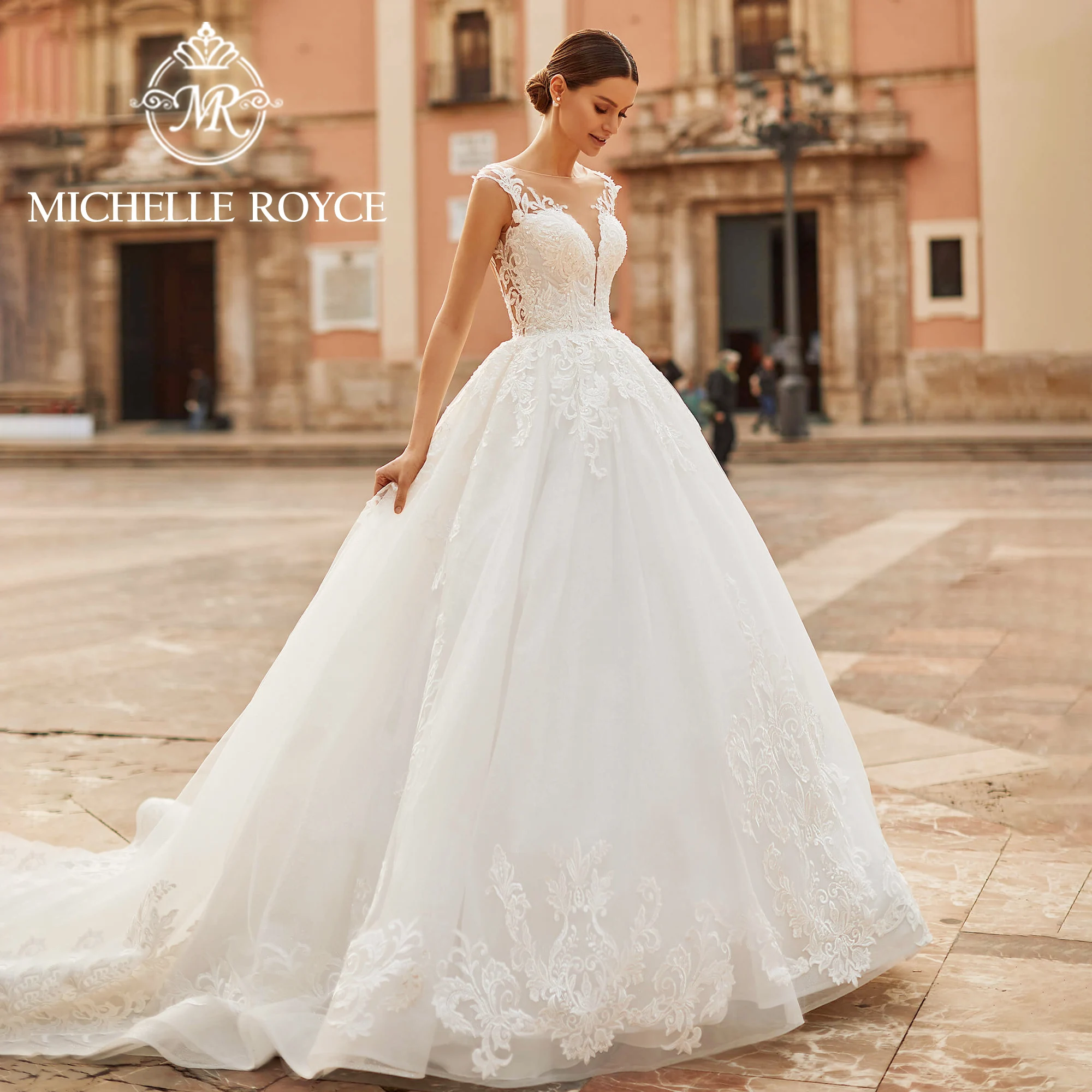 

Michelle Royce Ball Gown Wedding Dresses For Woman 2024 Sweetheart Appliques Backless Cut-out Wedding Gown Vestidos De Novia