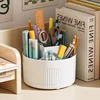 1PC Plastic Holder 360°Rotating Makeup Storage Box Desktop Makeup Organizer Cosmetic Brush Holder Lipstick Eyebrow Pencil Holder 2