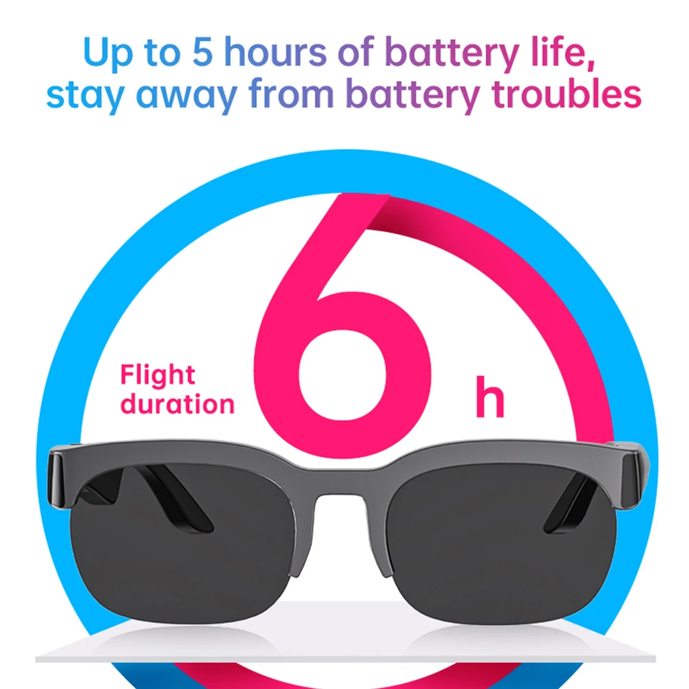 XG89 Smart AI Glasses Wireless Bluetooth 6.0 Stereo Music Call Translator Headphones Outdoor Sports UV Protection Sunglasses