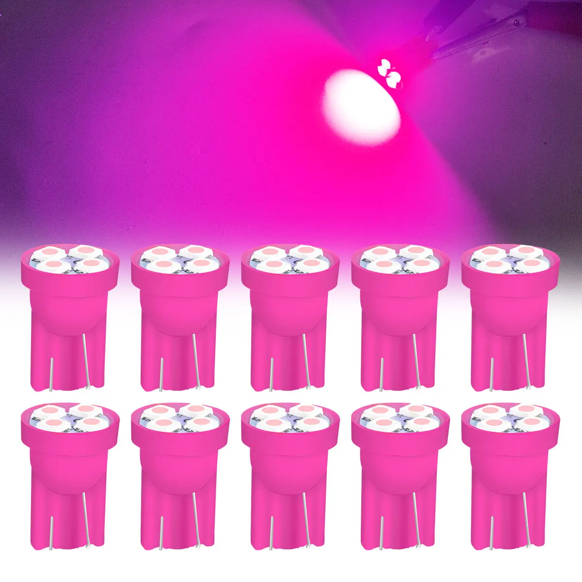 10 Teile/satz Auto Licht T10 4SMD 1210 Hohe Helligkeit LED Chips Blau LED Licht Auto Lesen Licht Spielen und Stecker lange Lebensdauer – Detail 7