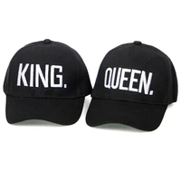 New Women's Letter Embroidered Baseball Cap King and Queen Snapback Hats Couple Hip Hop Style Hats Outdoor Casual Cotton Sun Hat 1