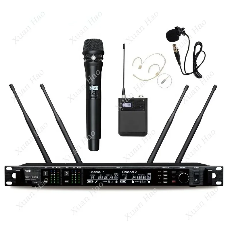 무대 공연 무선 UHF 마이크, KSM8 듀얼 채널 헤드셋 마이크, KSM9 교..