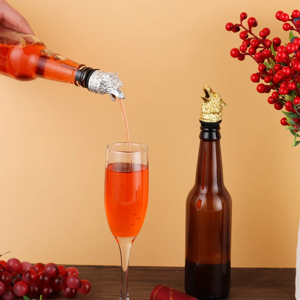 1 PC Wolf Head Wine Pourer Stopper