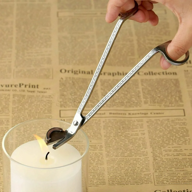 Morofme Taglia Stoppini Per Candele In Acciaio Inox – Lungo, Con Raccoglitore, Per Candele Profonde (Yankee Candle, Ecc.)