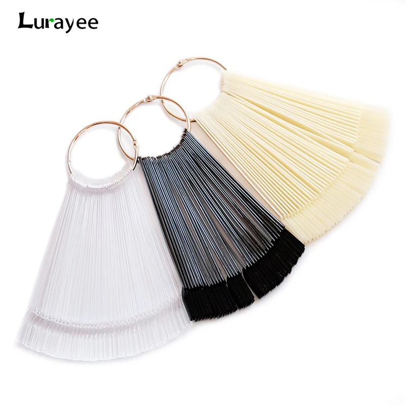 Punte Per Unghie Finte Clear Natural Black Nail Art Display Acrilico Fan Swatch Gel Smalto Per Unghie Mostra Scaffale Strumento Per Manicure Pratica F