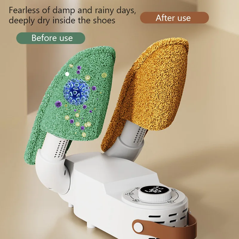 US EU Timer Shoe Dryer Foldable Quick Drying Hot Air Deodorizing Sterilizing Shoe Dryer Household Shoes Warmer Footwear Heater 6