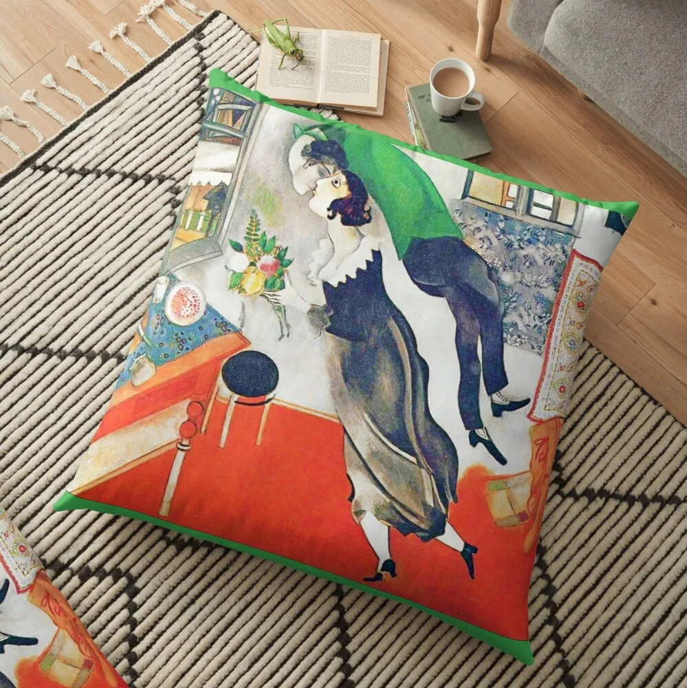 

The Birthday by Marc ChagallFloor Pillow Throw Pillow Covers