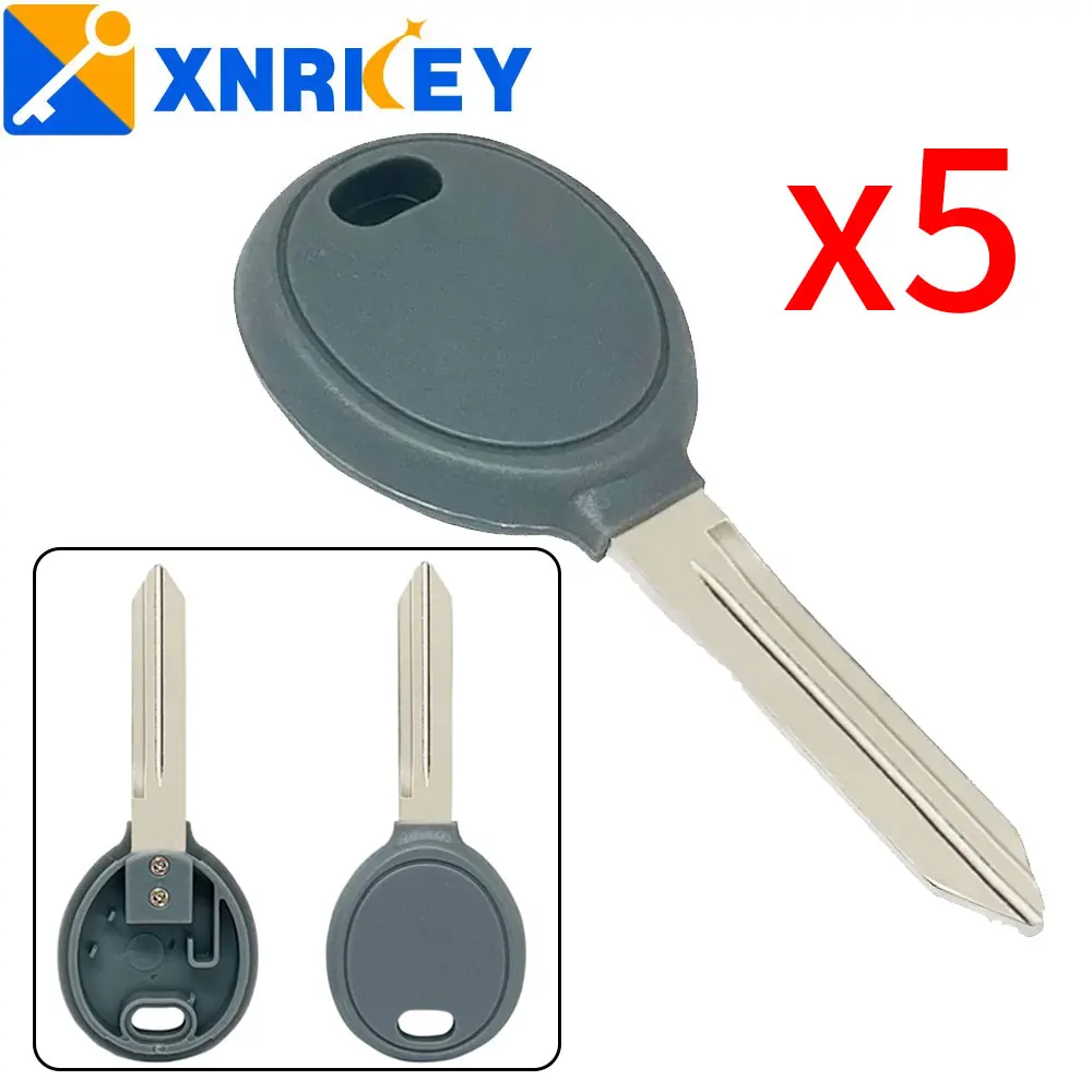 

XNRKEY 5PCS For Dodge for Chrysler for Jeep /Wrangler 1998 1999 2001 2002 2003 2004 2005 2006 Car Key Shell Transponder Case