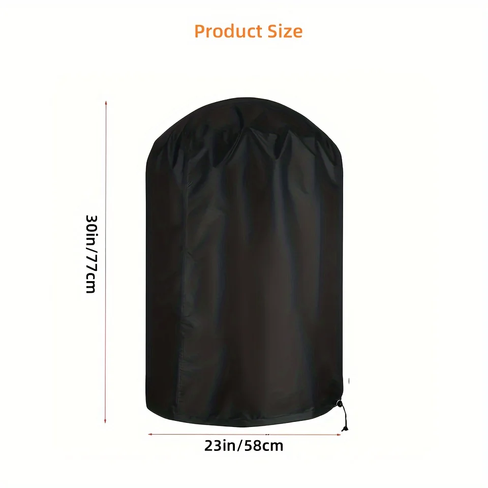 Durable Black Patio BBQ Cover, Kitchen and BBQ Decor, 77x58cm