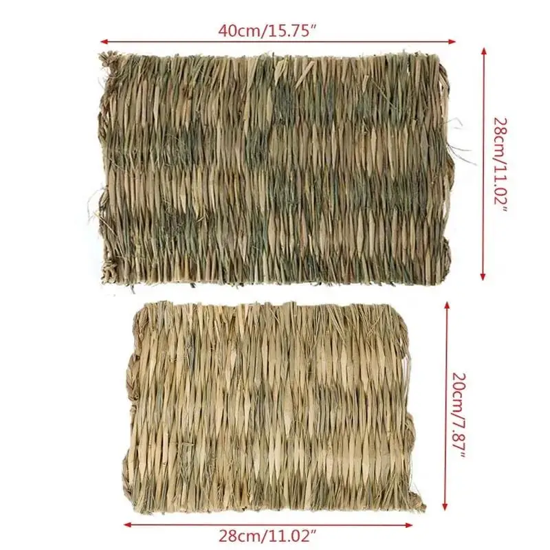 Popular Rabbit Grass Chew Mat Cage Lapin Pour Maison Bird Nests Bunny House Pad for Rabbits Accessories