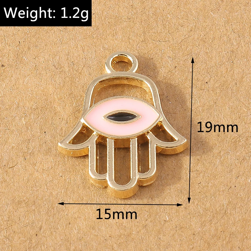 10 stücke Emaille Truthahn Glück bösen Blick Charms Anhänger für Schmuck Herstellung Ohrringe Halskette Armband DIY Zubehör liefert – Detail 8