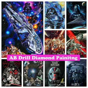 Disney Movie Star Wars Full 5d Diamond Painting Devil Darth Vader With  Lightsaber Photo Art Embroidery Cross Stitch Room Decor - AliExpress