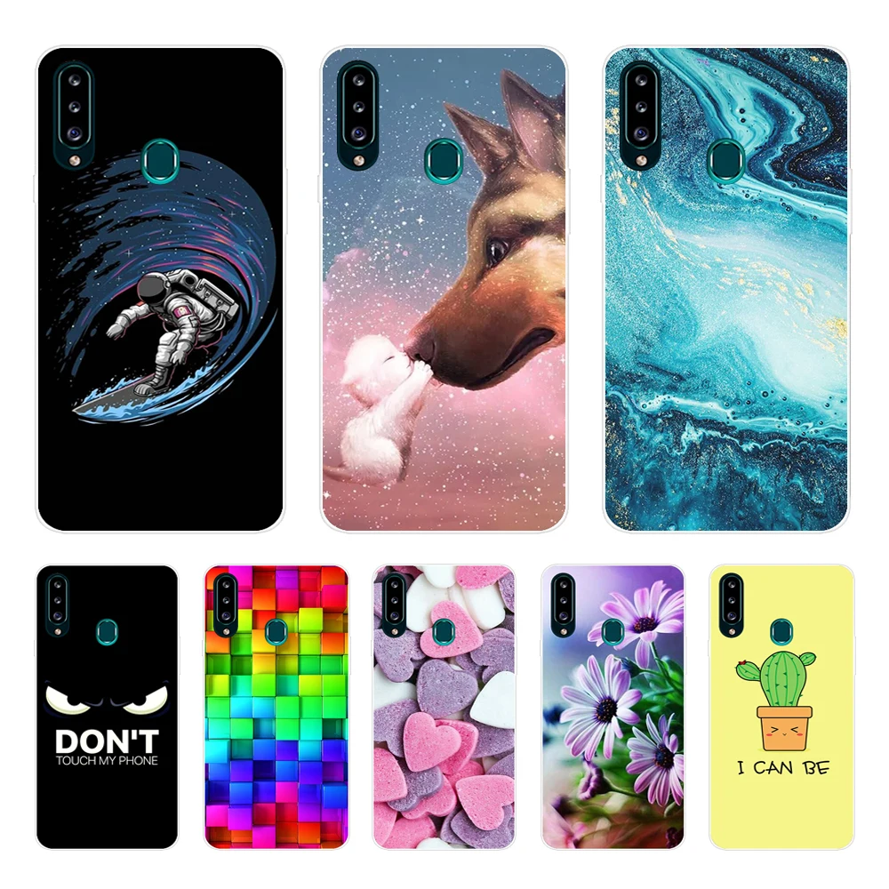 6.5 ''Per Samsung A20S Custodia Cover Posteriore In Silicone Tpu Per Samsung Galaxy A21S Custodia A20S A20E A20 S A20 E Funda Capa Protettivo