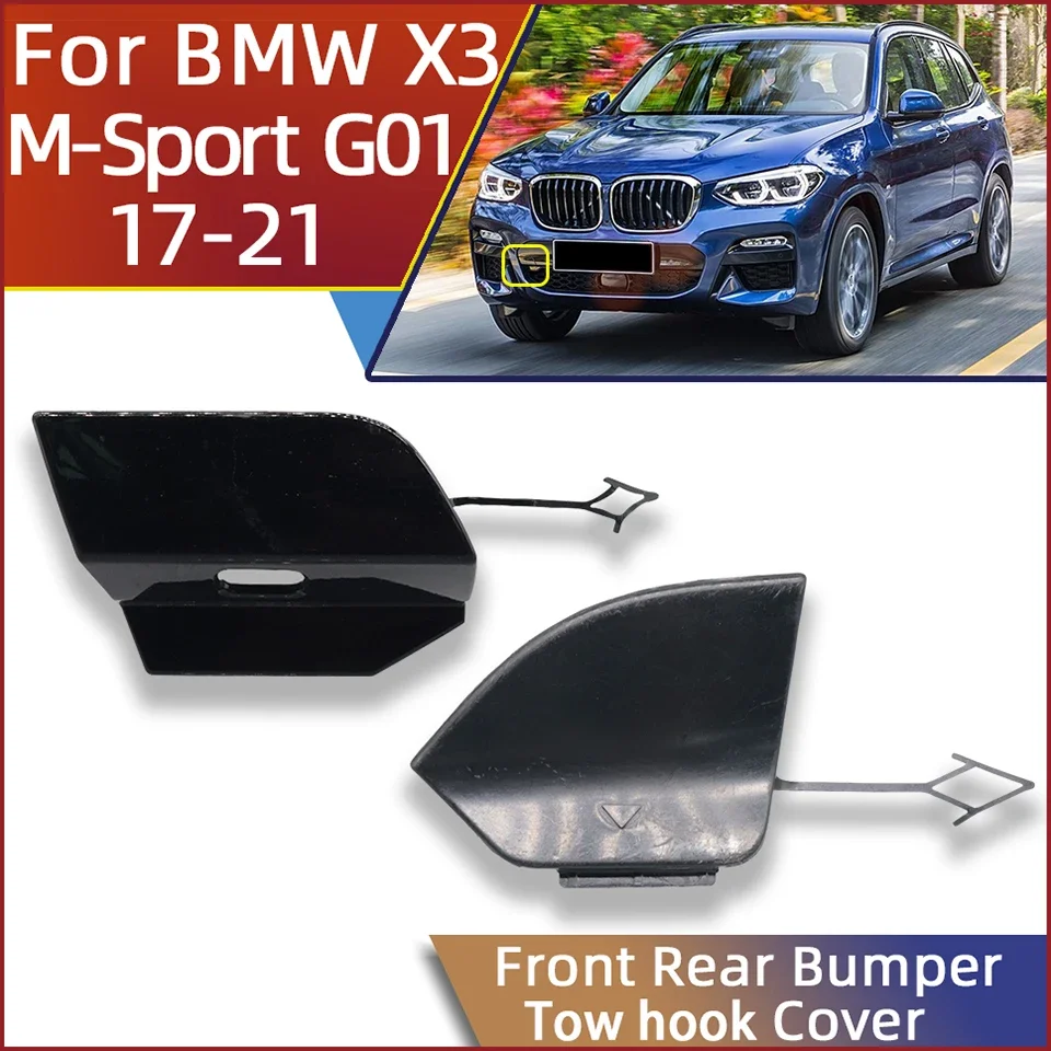 Front Rear Bumper Tow Hook Cover Towing Eye Cap For BMW X3 G01 M-Bumper-Trailer Cover Decoration Car Accessories